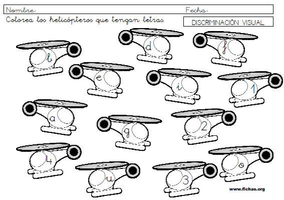 Ficha discriminacion visual 5