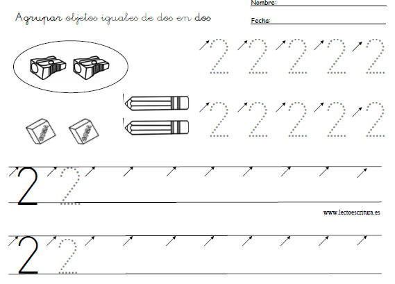 www.lectoescritura.es. Lectoescritura. Preescolar. Educación de números imprimir.